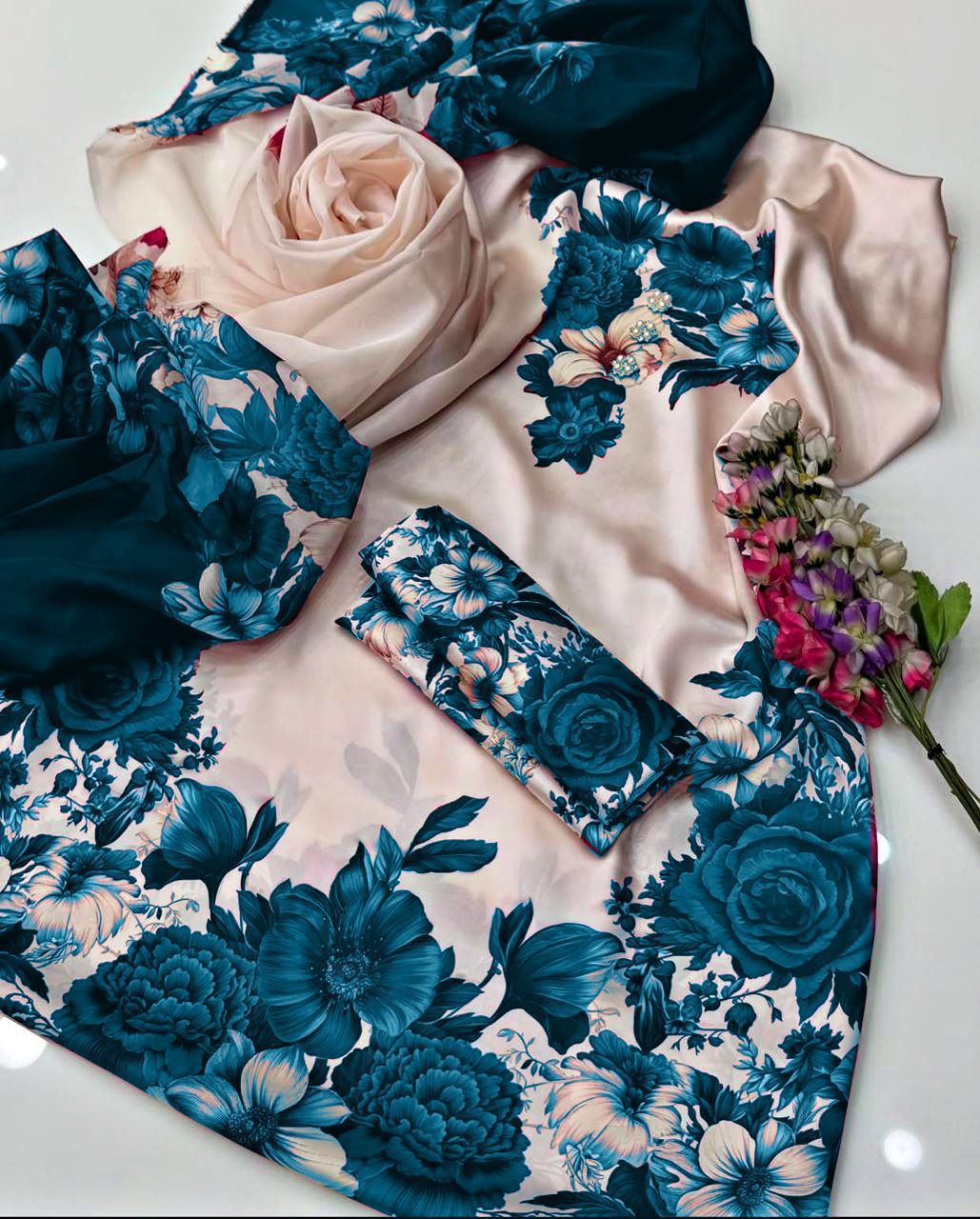 WINTER SILK DIGITAL PRINTED 3-PIECE - SD#43